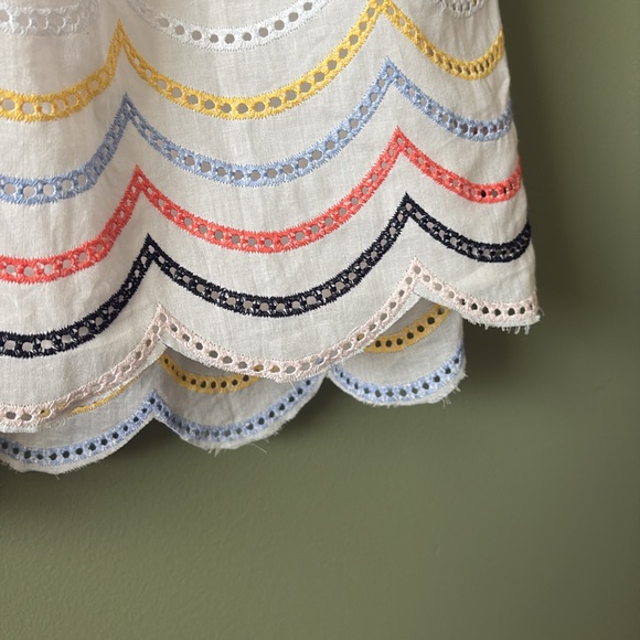 Just Me White Eyelet Ruffle Sleeves Midi Dress Sz S Easter Spring Summer - Picture 9 of 11